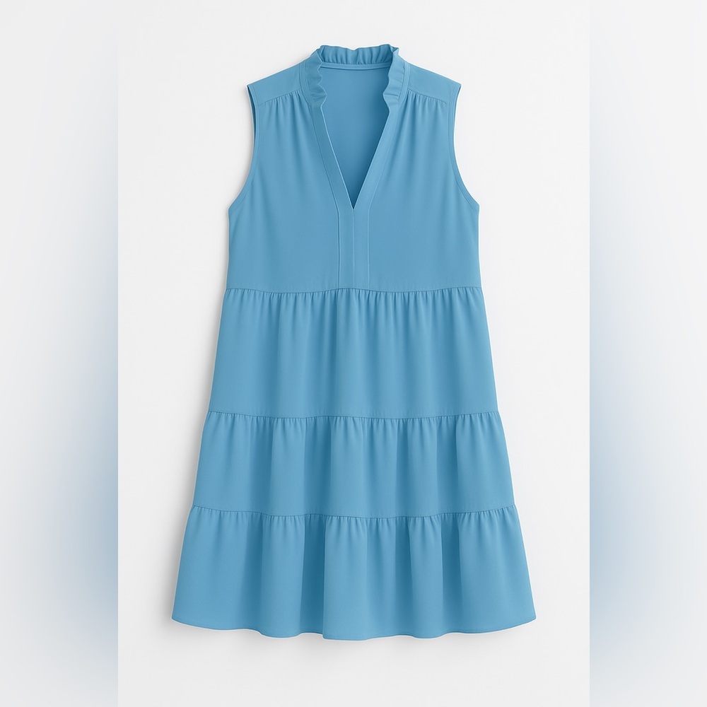 Amanda Uprichard Blue Sleeveless Dress